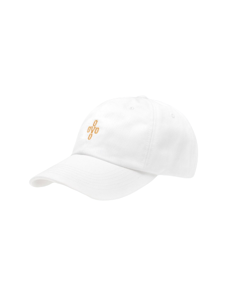 POM POM COTTON TWILL CAP - WHITE